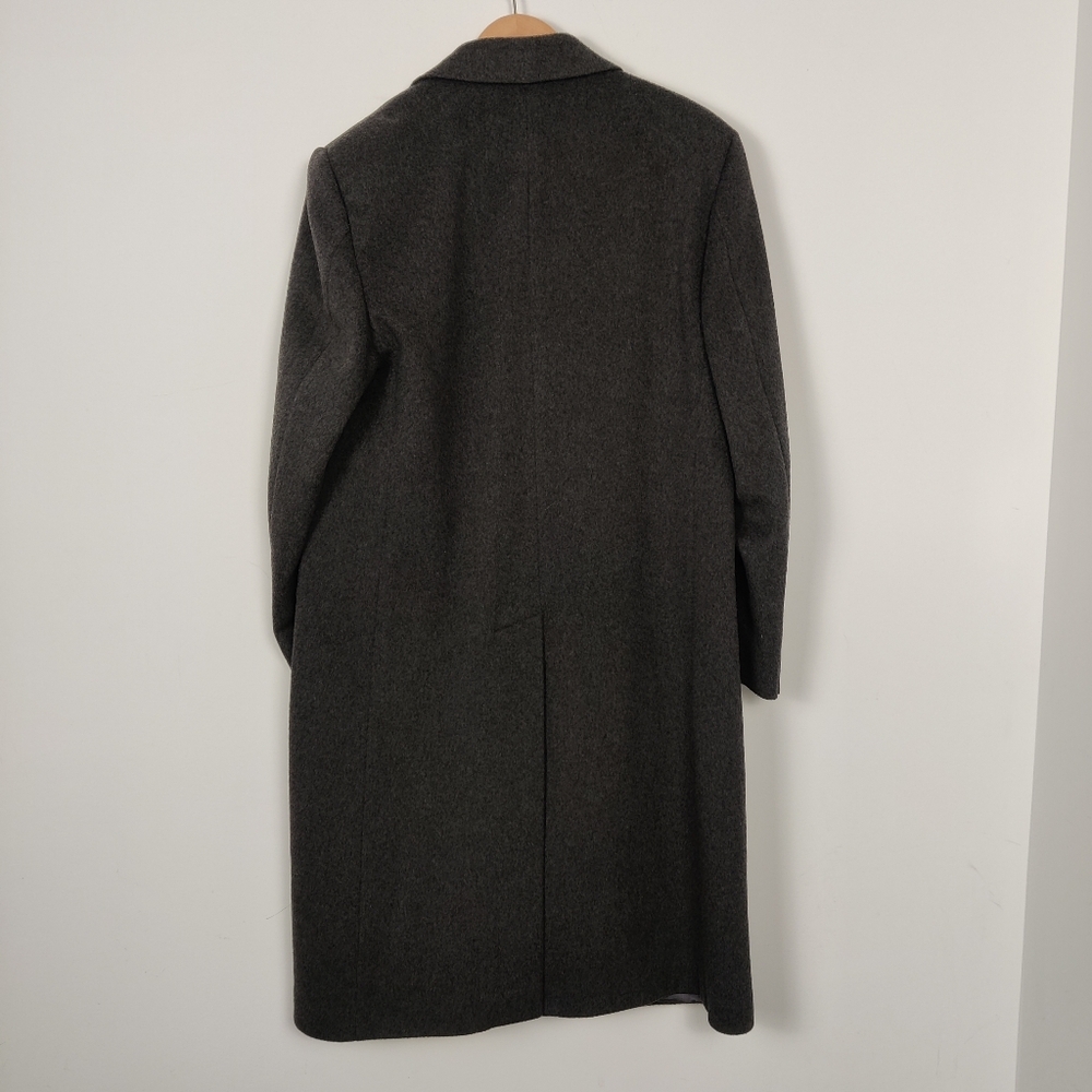 Vintage Boulevard Club Men's Long Wool & Cashmere Coat in Gray Size 42R Office - Picture 3 of 10